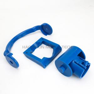Custom Plastic Injection Molded Electrical Equipment Parts in Blue Color