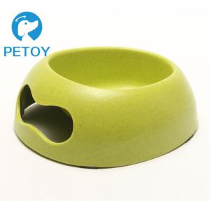 Biodegradable Bamboo Pet Bowl Feeders Environment Friendly Unique Design