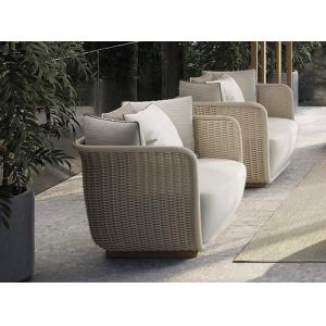 Three seater Rope Sofa Set Weather Resistant Durable For Gardens Courtyards