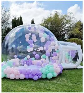 Cheap 3m with blower air pump kids play transparent bubble house inflatable snow globe for sale