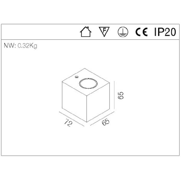 Classic Design 1W 3W Sales Home Lamps Lighting Cube Reading LED Wall Light Indoor