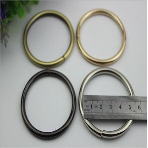 China Unique design Europe style 50 MM light gold wire iron metal o ring buckles on sale