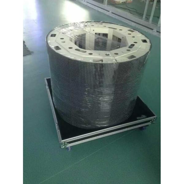 IP43 Ph4mm 1R1G1B Flexible Led Screen , Meanwell Epistar Soft Led Display