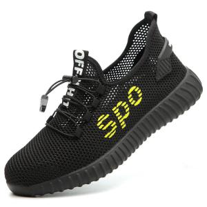 Shengjie Men'S Breathable Flyknit Large Mesh Rubber Sole Fashion Safety Shoes