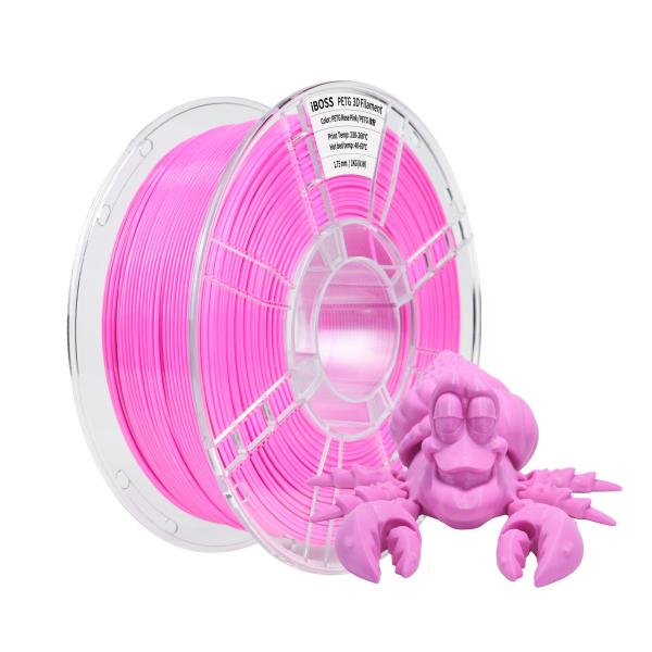 Diameter 1.75mm 3D Printer Rose Pink PETG Filament for Packing Box Size 200*200