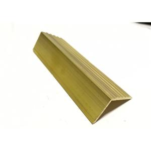 Rust Resistant 59%Cu Decorative Brass Stair Nosing For Marble Edge