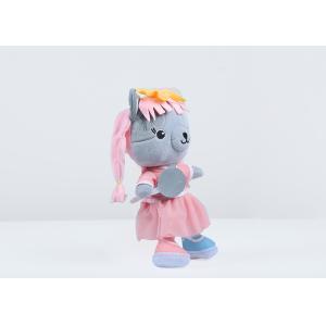 30 cm kawaii pink Japanese style circular fan huggable cat plush toy with