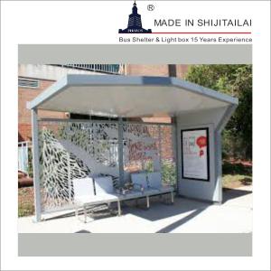 Hot Dip Galvanized 304 Stainless Steel Solar Bus Stop Shelter Earthquake Proof