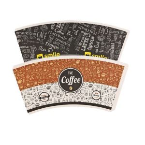 Cheap 1-7 Colors Disposable Single PE Coated Printing Die-cutting Paper Cup Fans For Coffee And Tea Cups for sale