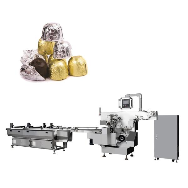 Quality Fully Wrapped Winding Machine Automatic Flow Wrap Machine for Chocolate by PLC Control wholesale