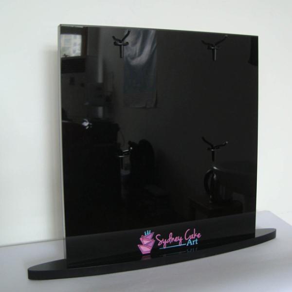 Black Count Panel 45x47cm One Side Branded Display Stands Acrylic