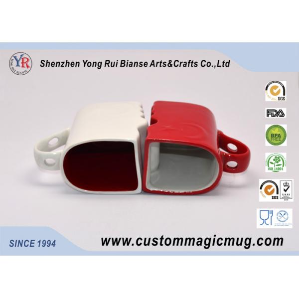 Eco Friendly Mugs Handle Mug Couples Coffee Mugs Lover Cup DIY Available Red White