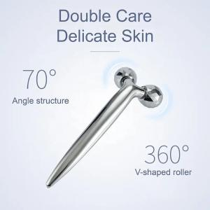 China Portable Mini 3D Face And Neck Lifting Roller Handheld Anti Aging Facial Massager Wand on sale