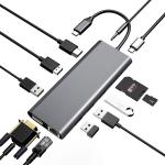 12 In 1 USB-C Type-C Docking Station For Charging Data Transfer And Speaker