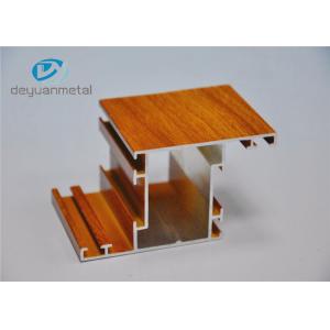 China Alloy 6063 Wood Grain Aluminum Profiles Sections High Tensile Strength on sale