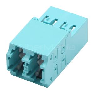 LC To LC OM3 Multimode Duplex Fiber Optic Adapters No Flange With Interal