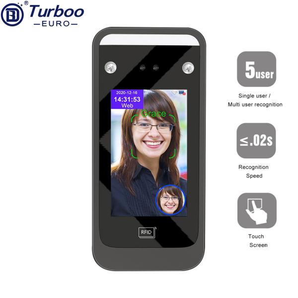 12VDC Face Recognition Attendance Machine Multi Language HD Touch Screen For
