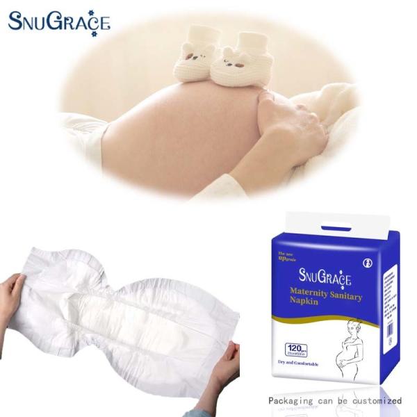 Quality SnuGrace Maternity Sanitary Napkin Medical Thickened Breathable Postpartum Pads 290MM wholesale