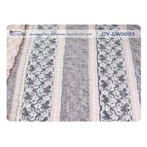 Novel Tulle Stretchable Lace Nylon Spandex Fabric , 130cm Width CY-LW0003
