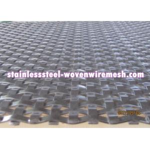 Flat Wire Woven Decorative Metal Mesh Panels , Custom Woven Wire Cloth