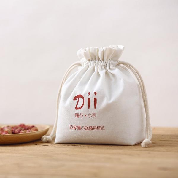 Custom square base printed Wine can bag Fine canvas drawstring personalize LOGO