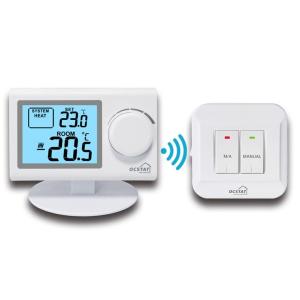China Riseem ABS Shell Non-programmable Heating and Cooling RF Room Thermostat For HVAC System / Gas Boilers Accuracy ±0.5°C on sale China Riseem ABS Shell Non-programmable Heating and Cooling RF Room Thermostat For HVAC System / Gas Boilers Accuracy ±0.5°C on sale