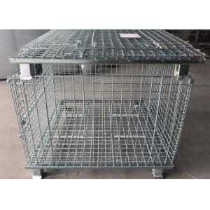 Cheap Conventional 6.4mm Galvanized Metal Pallet Cage for sale