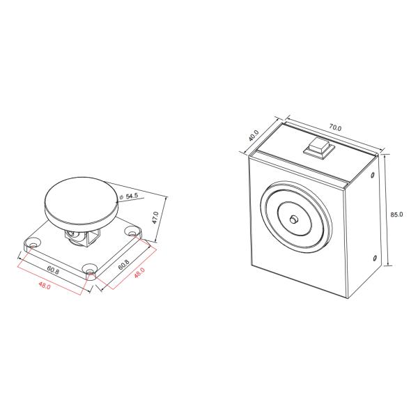 BL05 Floor and wall mount door holder wall mounted