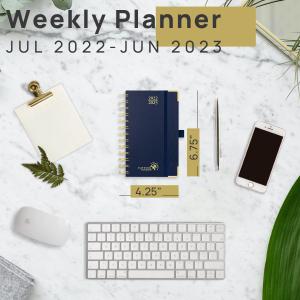 2023 2024 Hardcover Spiral Weekly Planner With Reinforced Medal Corner