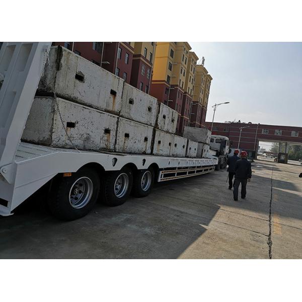 Special Design 80-100ton Loading Capacity Self-dumping 3 Axle Lowbed Low Loader