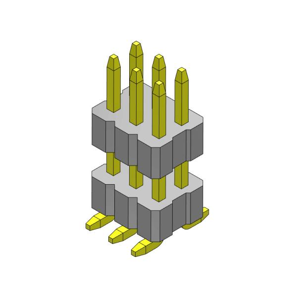 Quality 1.00mm Dual Row Female Pin Connector Stack Straight SMT  2*2PIN To 2*40PIN wholesale