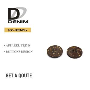 Customized Eco - Friendly Coconut Bulk Buttons 2 / 4 Holes Nature