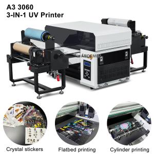LED UV Flatbed and Roll to Roll Printing A3 Size UV DTF Printer with Maintop