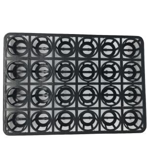 China 24 Cavities Dimpled Plastic Seedling Tray ODM 75mm Flower Seed Starter Pots on sale