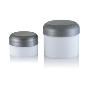 Cheap 30g 50g PP Frost Body with Sliver Lid Facial Cream and Eye Cream Empty Cosmetic Jar for sale
