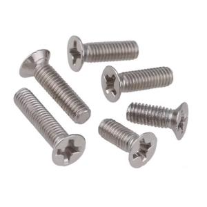 M3 M4 Stainless steel Slotted Flat & CSK Head Machine Metal Screw SS304 SS316 A2