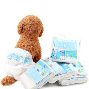 China Cotton Topsheet Disposable Pet Diapers PE Film SAP Small Dog Nappies on sale