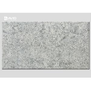 Grey Marble Quartz Stone Slab Glossy Polished For Bench / Worktop Making
