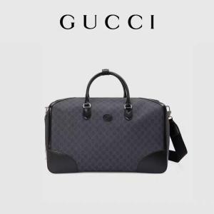 Cheap Black Travel GG Supreme Tote Bag Gucci Mens Messenger Canvas Interlocking Double G for sale