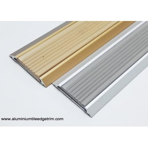 Quality 35 mm Width Flat Aluminium Threshold Strip With Anti Slip Rubber Insert wholesale