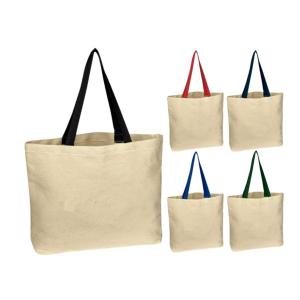 Personalized Cotton Canvas Tote Bag , Plain Canvas Bags With Handle