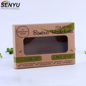 Kraft paper handmade soap packaging box with pvc window