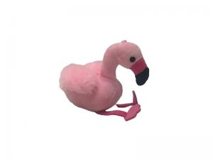 Cheap 100% PP Cotton Filling Flamingo Keychain With Music Box Recording Repeating for sale