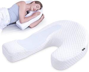 China Pillow for Side Sleeper Body Pillow for Adults Memory Foam Pillow with U-Shaped Contoured Support  Pain Relief with on sale