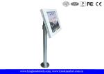 400mm Pole Height Adjustable iPad Kiosk Enclosure With Push - Latch Lock In 360