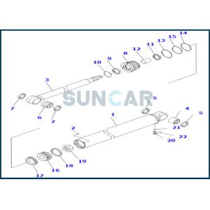 China 707-98-23870 7079823870 Arm Boom Cylinder Service Kit For Komatsu Excavator PC30MR-3 PC35MR-3 on sale