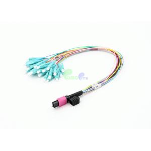 50 / 125 900um Ruggedized MPO Fanout Cable 24F With Wide Operating Temperature