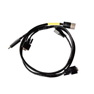 Double Twisted Braided Shield DB Head Surveying Equipment Wiring Harness Yellow