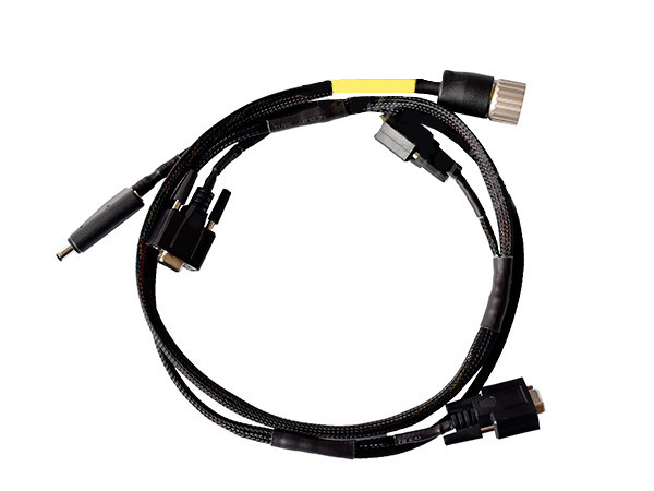 Double Twisted Braided Shield DB Head Surveying Equipment Wiring Harness Yellow