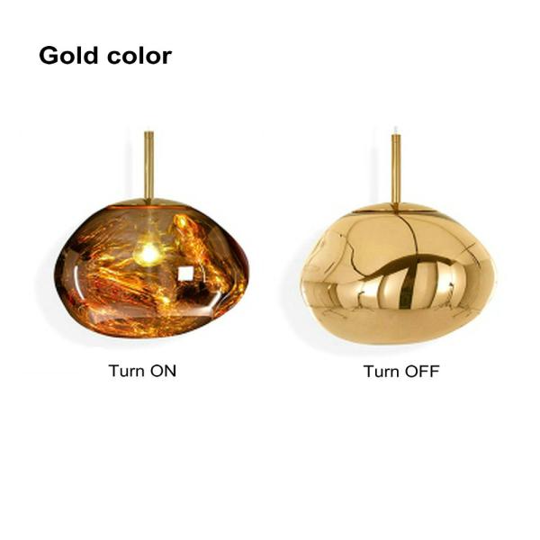 Nordic Design Modern Glass Decorative Red Silver Yellow Chandelier Hanging Pendant Lamps